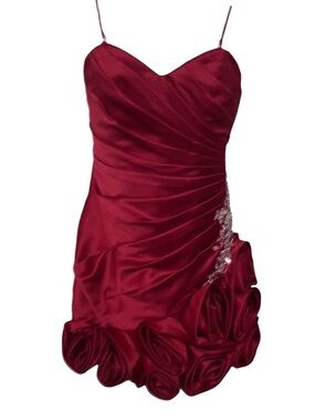 JORDAN Fashions Beautiful Red Made Of Honor Dress